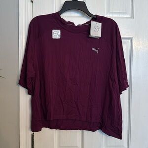 Puma dry cell relaxed fit purple crop top NWT XL